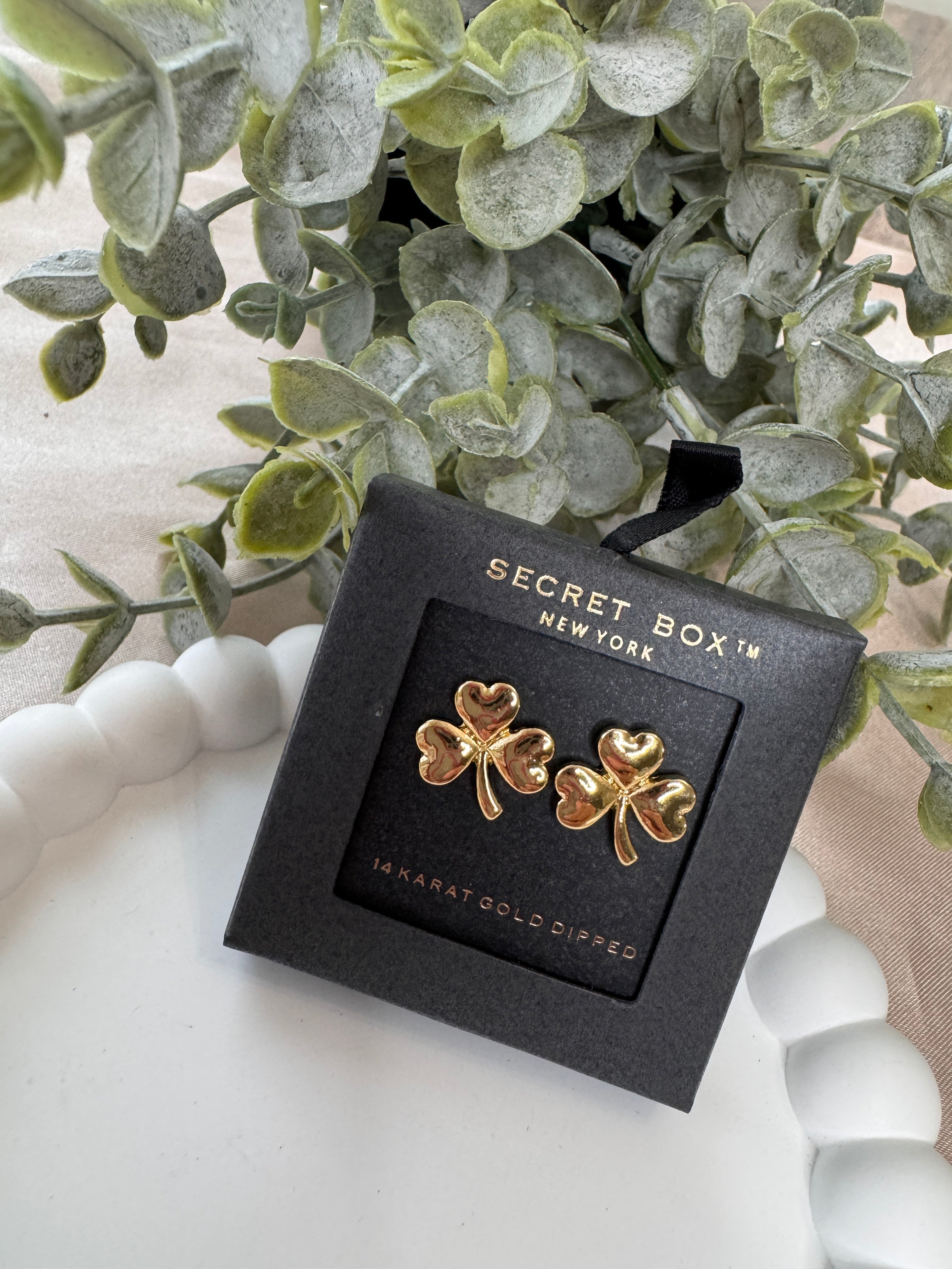Sterling Silver Shamrock Stud Earrings