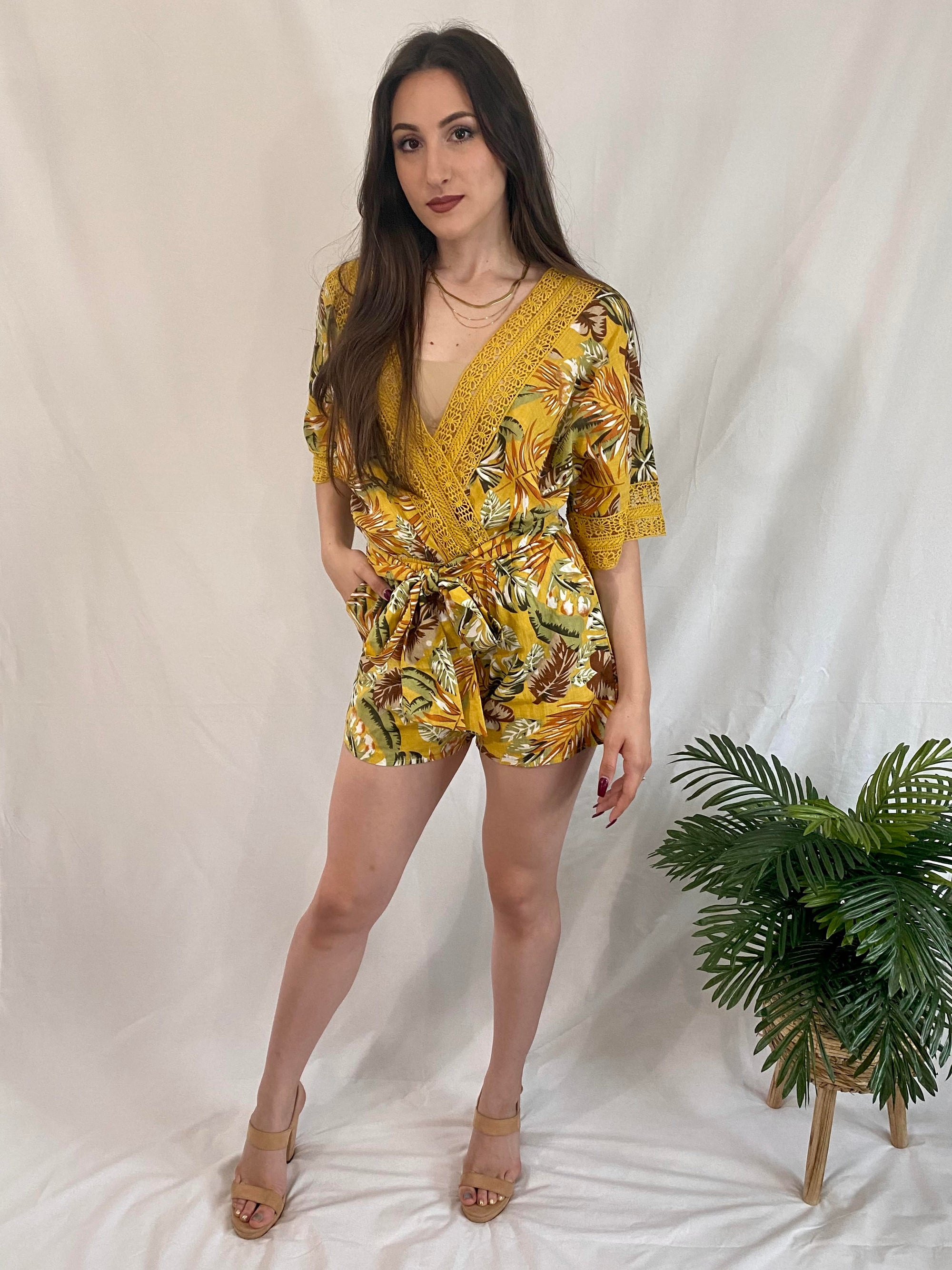 Printed Woven Romper