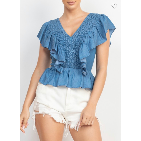 Ruffle Peplum Top