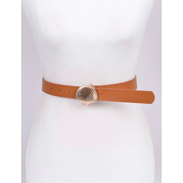 Plain Belt With Seashell Pendant