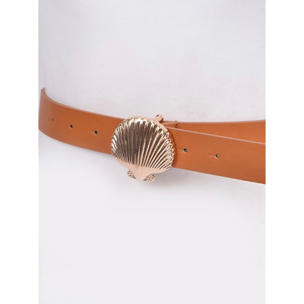 Plain Belt With Seashell Pendant