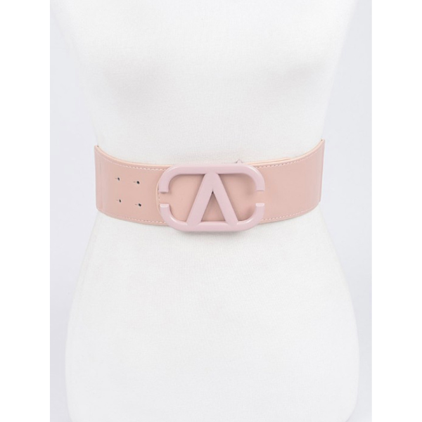 Color Metal Buckle Elastic Belt