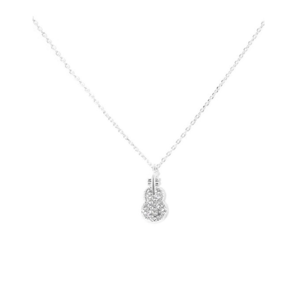 Gold Dipped Violin Pendant Necklace