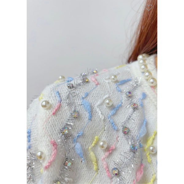 Embellished Tweed Style Jacket