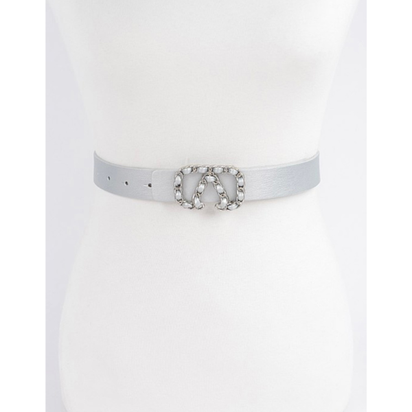 Faux Leather Metal Buckle Belt