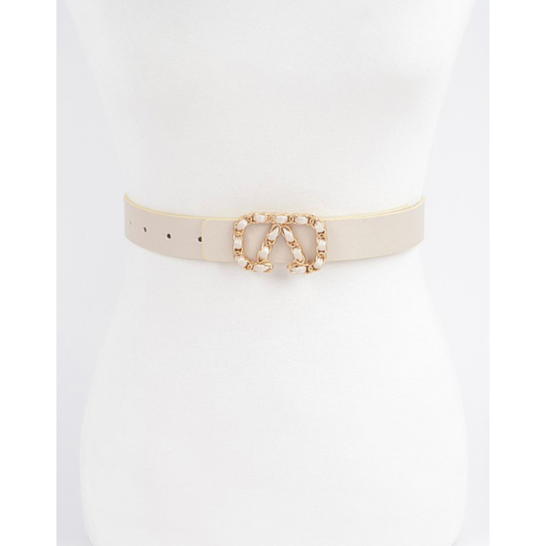 Faux Leather Metal Buckle Belt