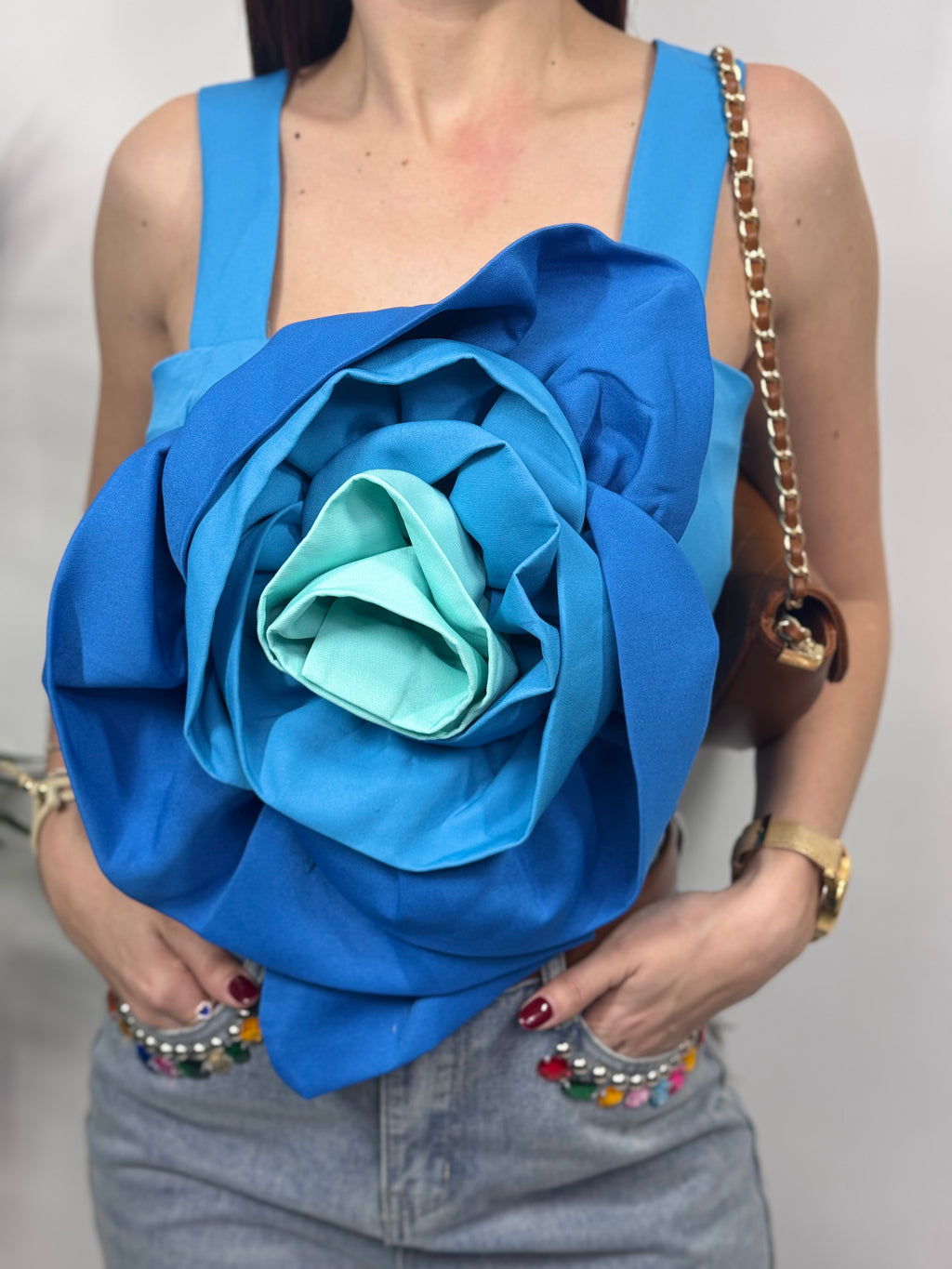 3D Flower Detailed Top
