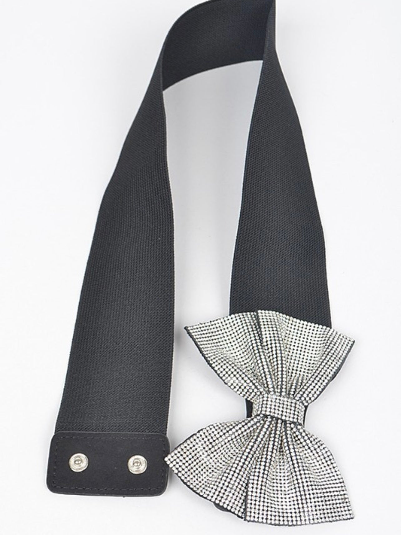 Rhinestone Ribbon Elastic Belt