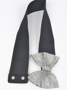 Rhinestone Ribbon Elastic Belt