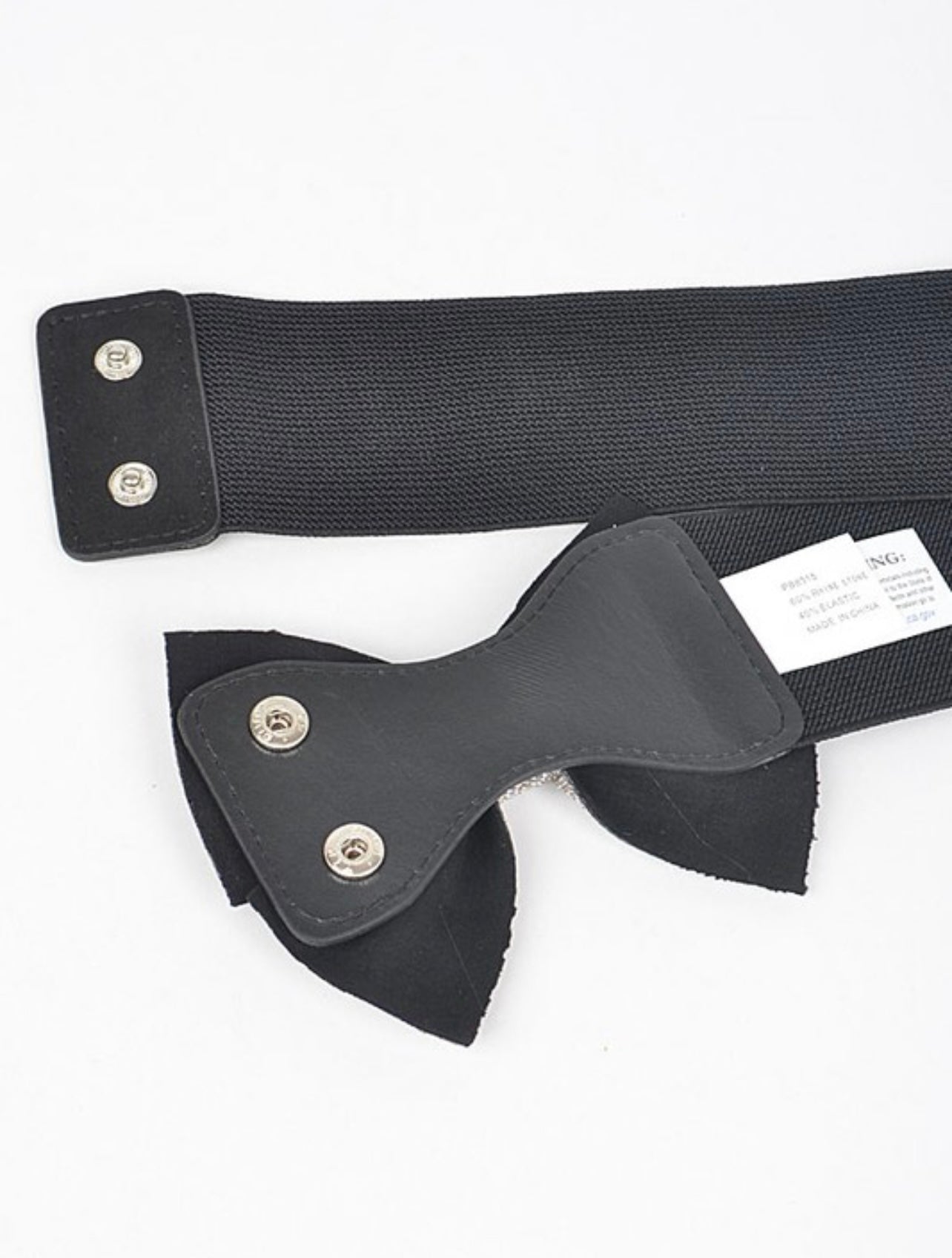 Rhinestone Ribbon Elastic Belt