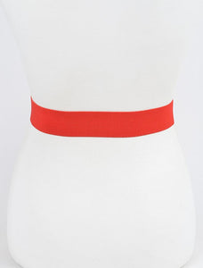 Ribbon Buckle Stretch Belt