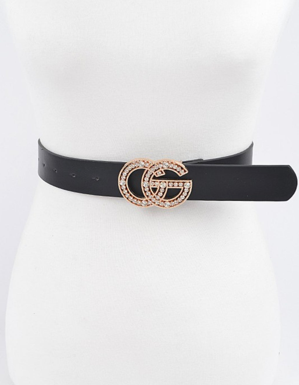 Rhinestone Buckle Belt