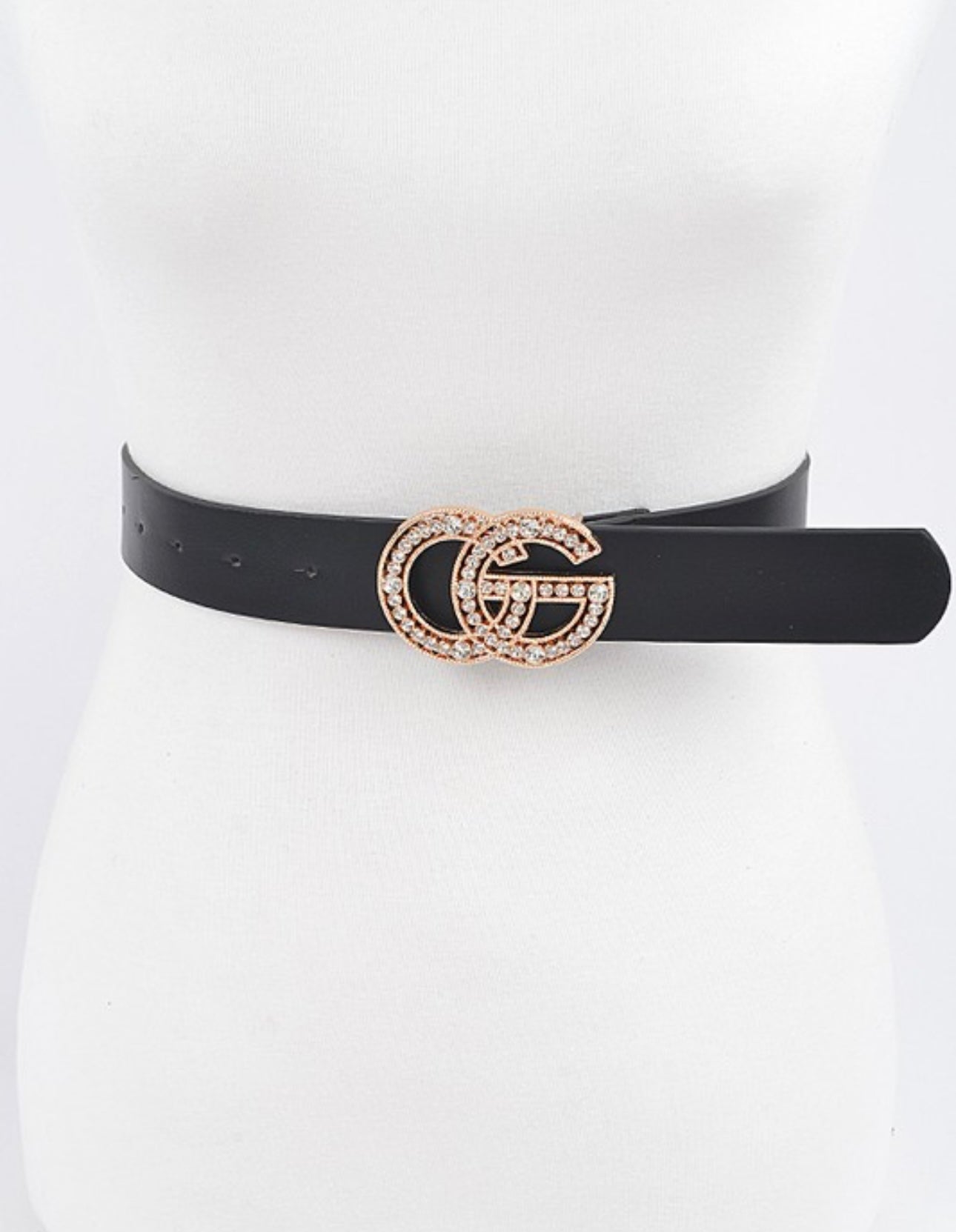 Rhinestone Buckle Belt