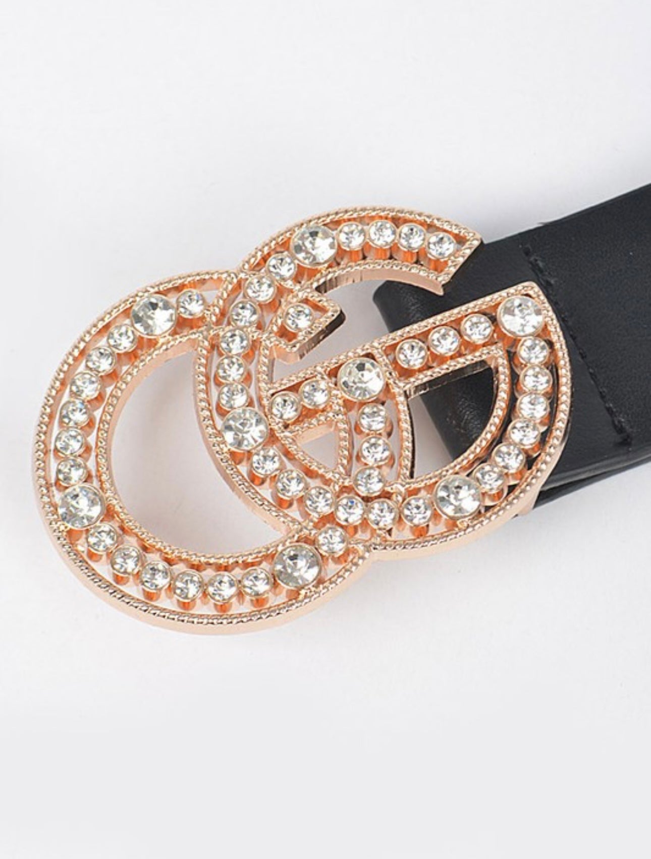 Rhinestone Buckle Belt