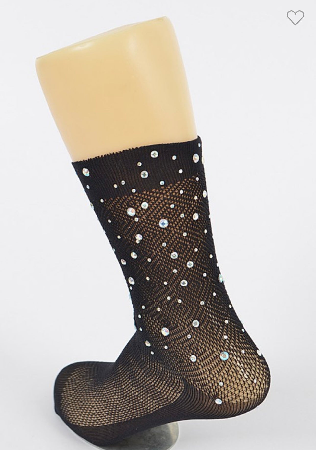 Rhinestones Mesh Socks