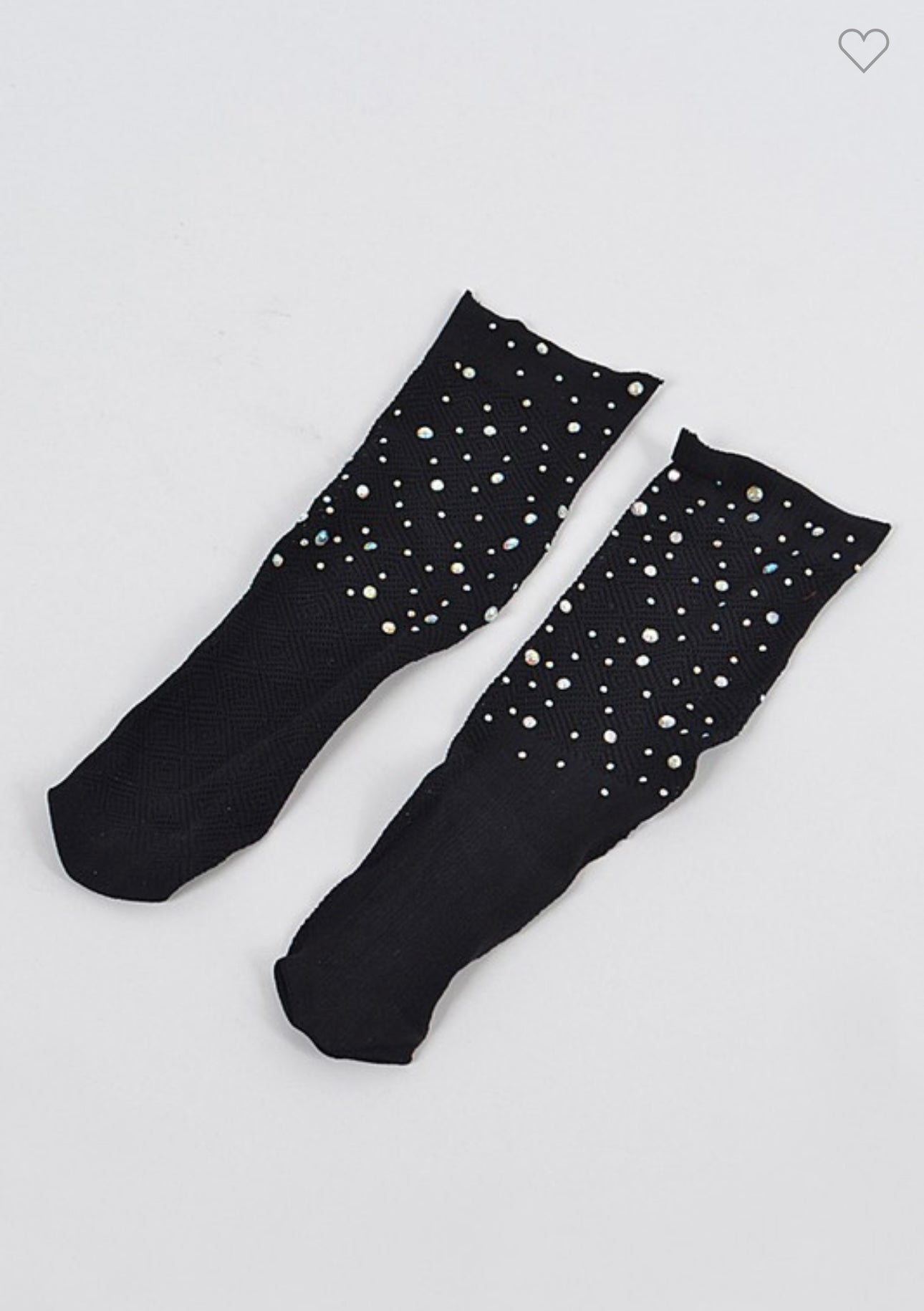 Rhinestones Mesh Socks