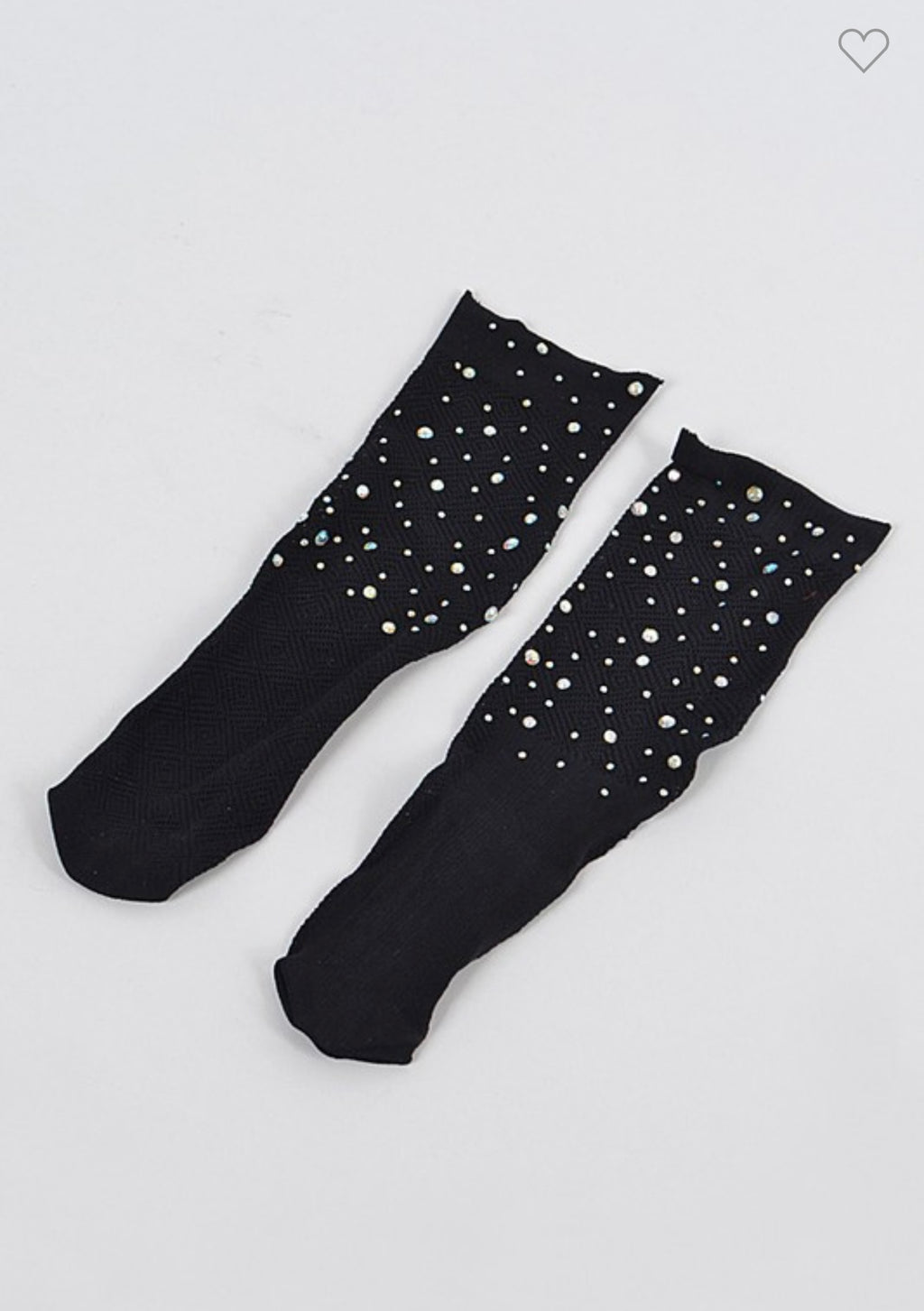Rhinestones Mesh Socks