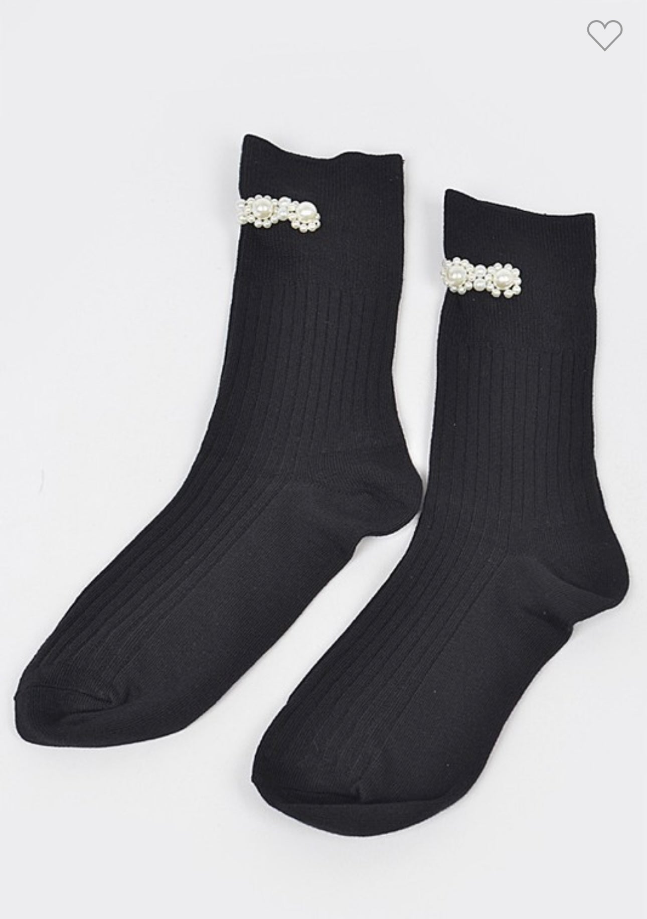 Socks with pearl