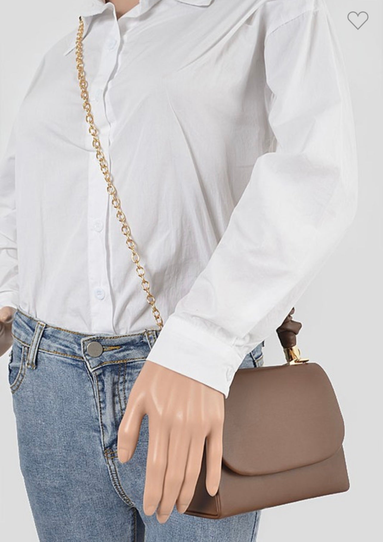 Wrinkled handle Simple Clutch
