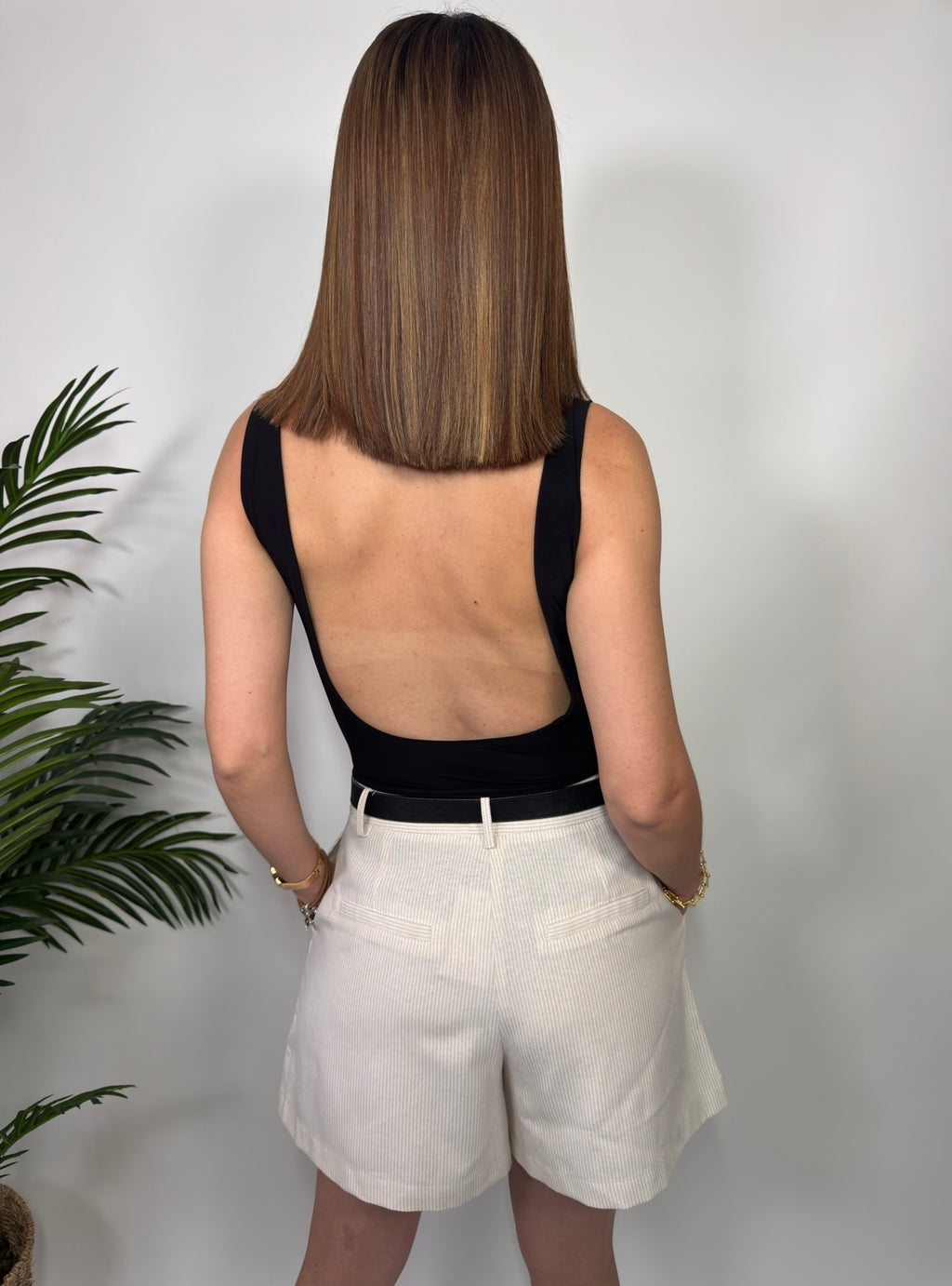 Double Layer Backless Bodysuit
