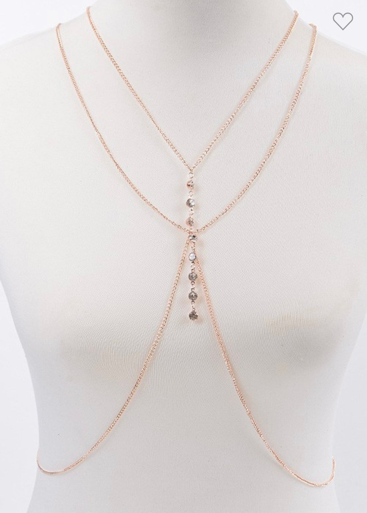 Rose gold Elegant body chain