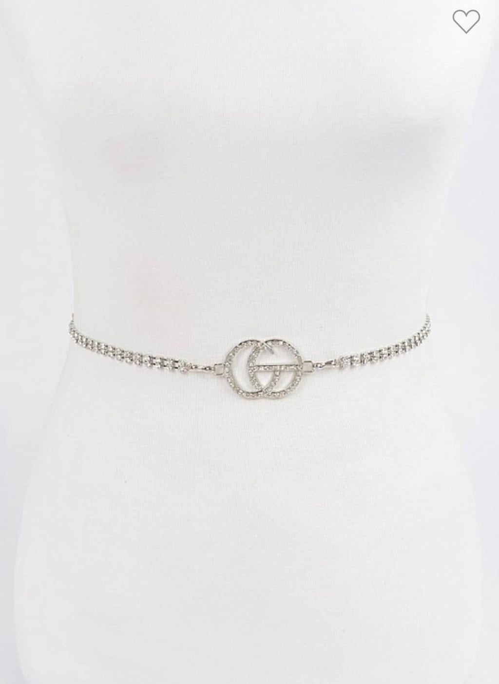 Rhinestone Metal Chain Belt