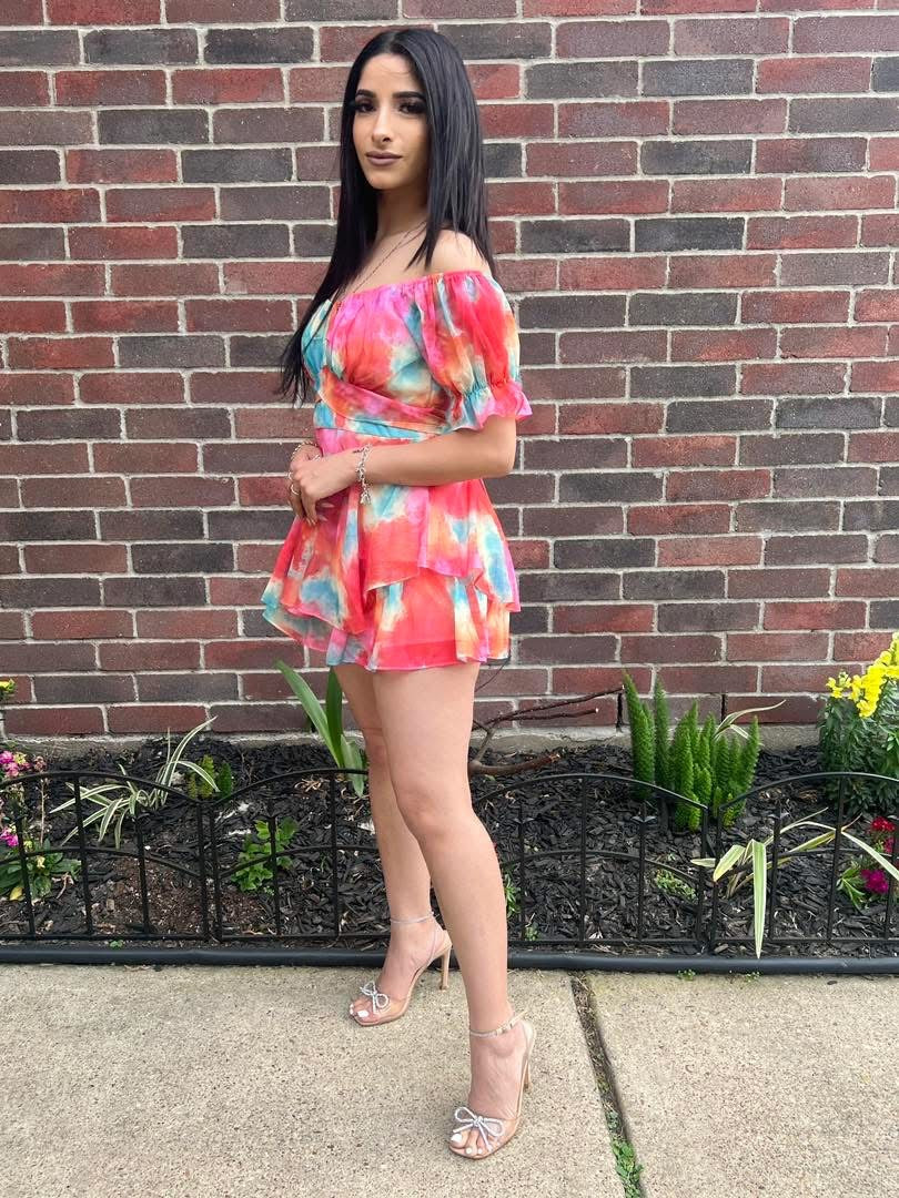 Tie Dye Wrap Romper