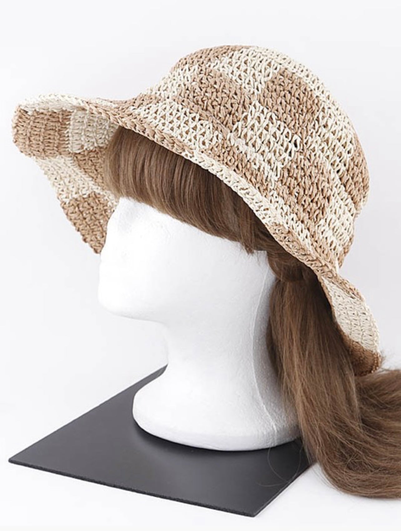 Checker Weaved Bucket Hat