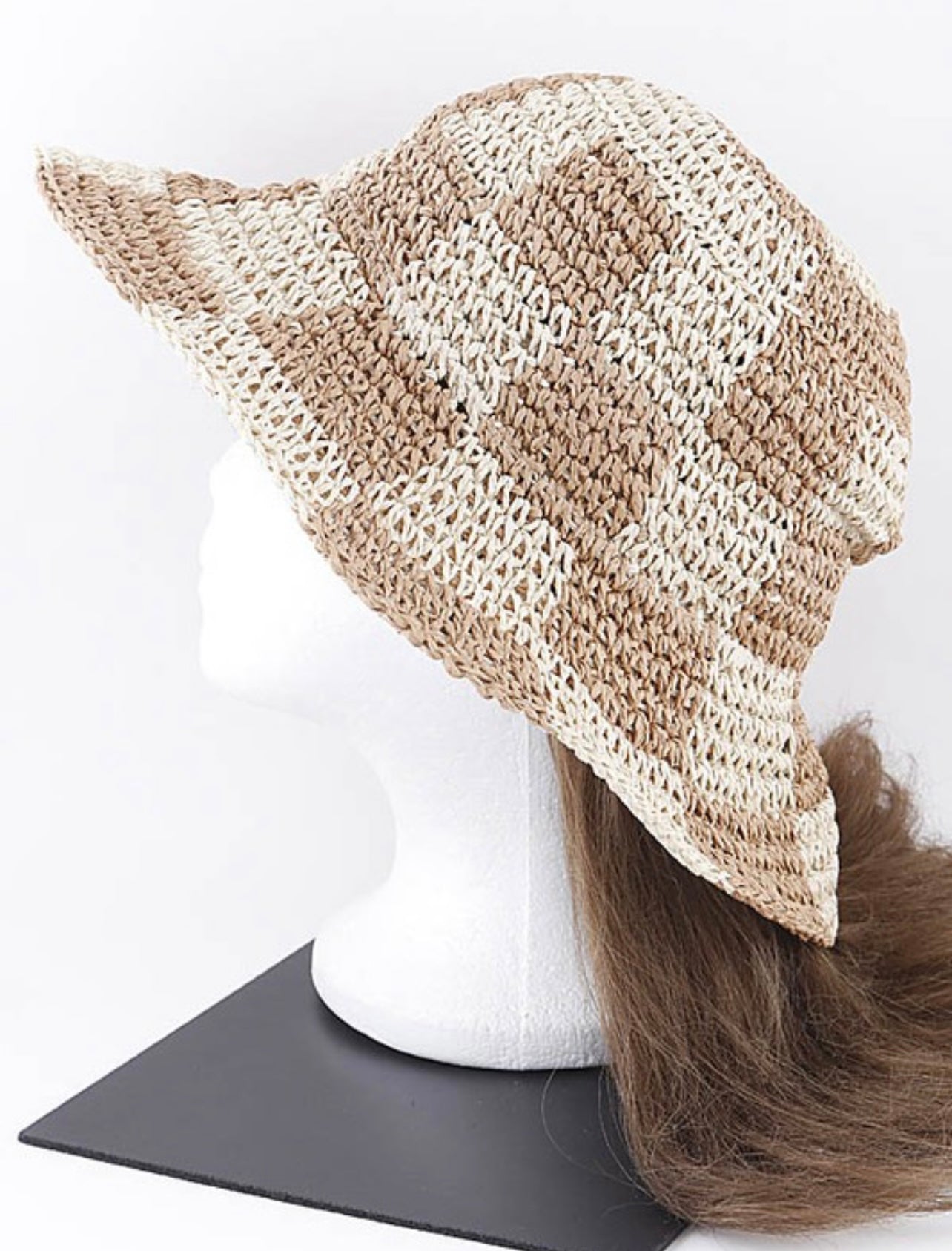 Checker Weaved Bucket Hat