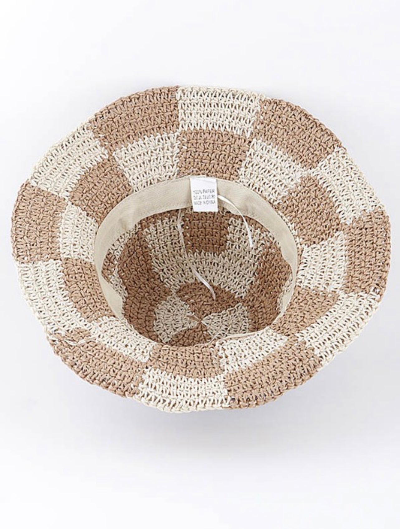 Checker Weaved Bucket Hat