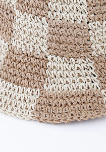 Checker Weaved Bucket Hat