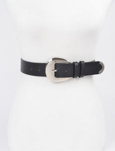 Faux Leather Metal Buckle Belt