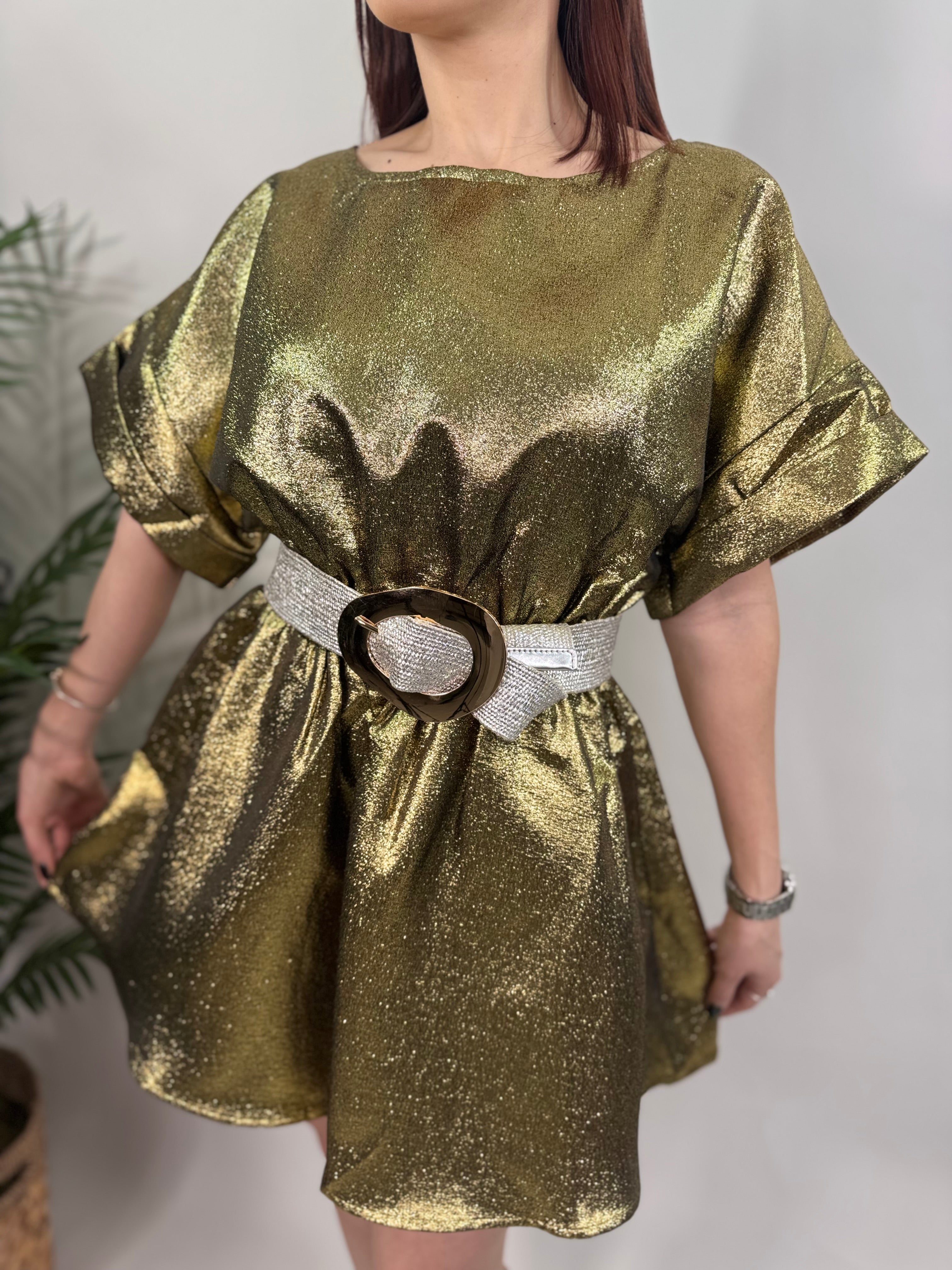 Metallic Mini Dress