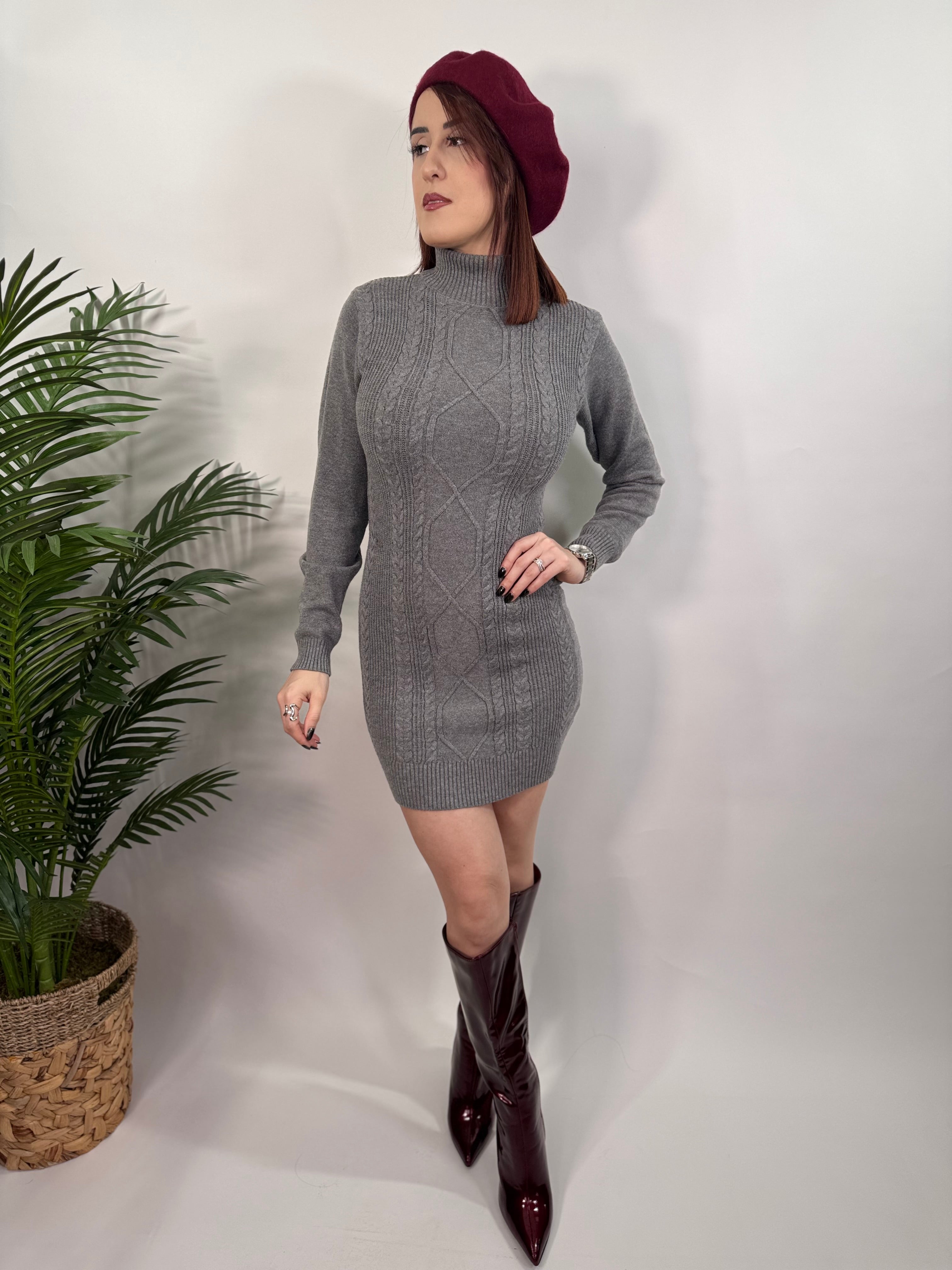 Mock Neck Sweater Dress