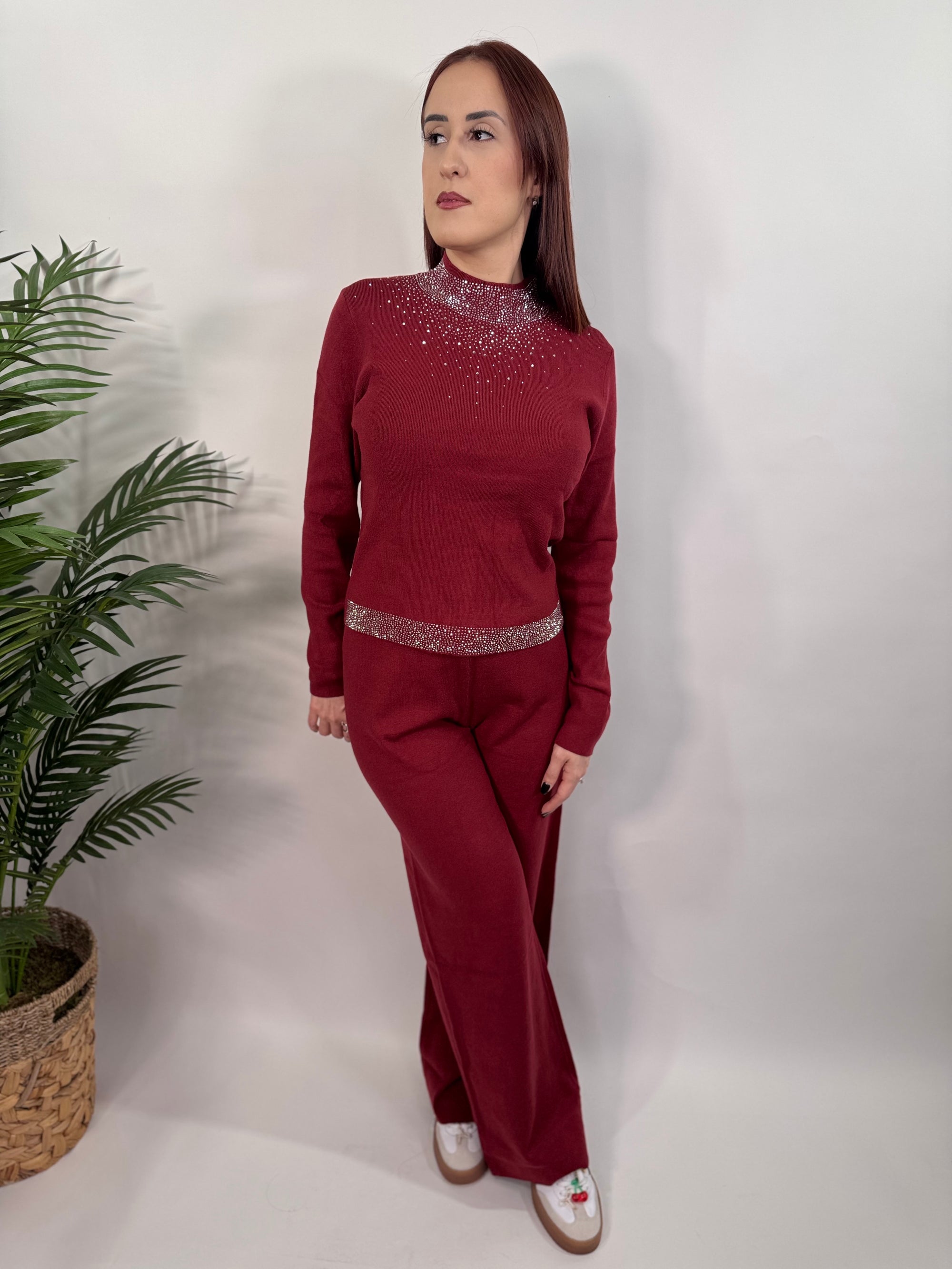 Embellished Sweater Set