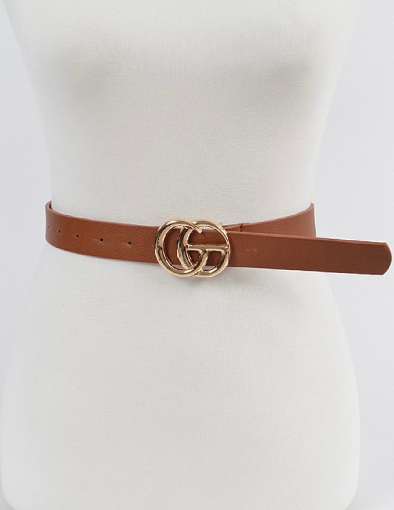 Metal Buckle Faux Leather Belt G