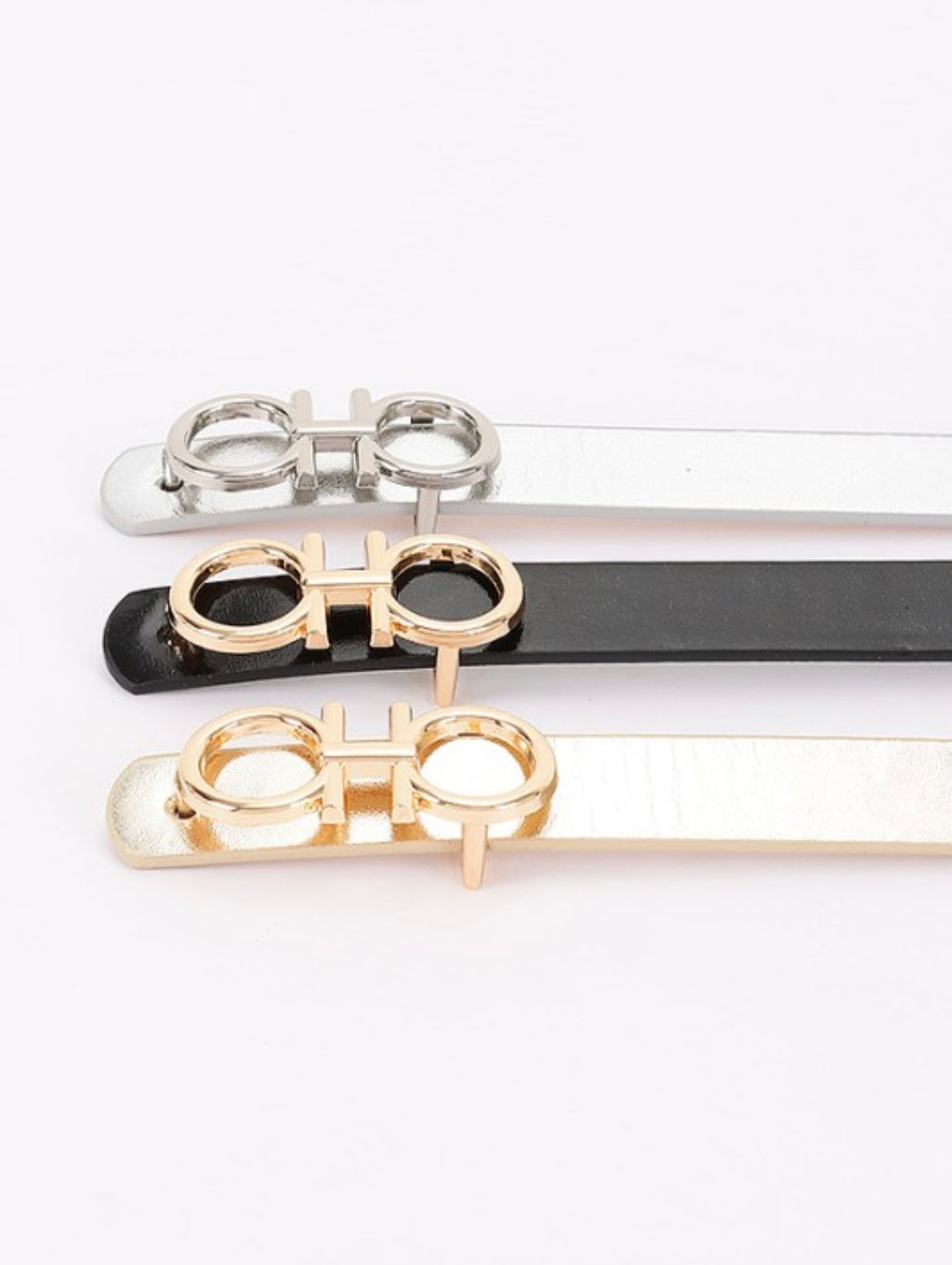 Tri color buckle Belt set