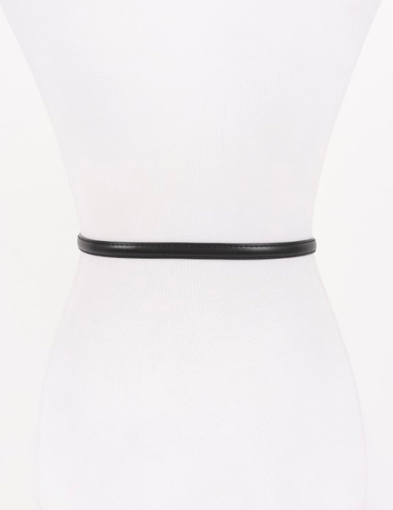 Metal Buckle Faux Leather Belt