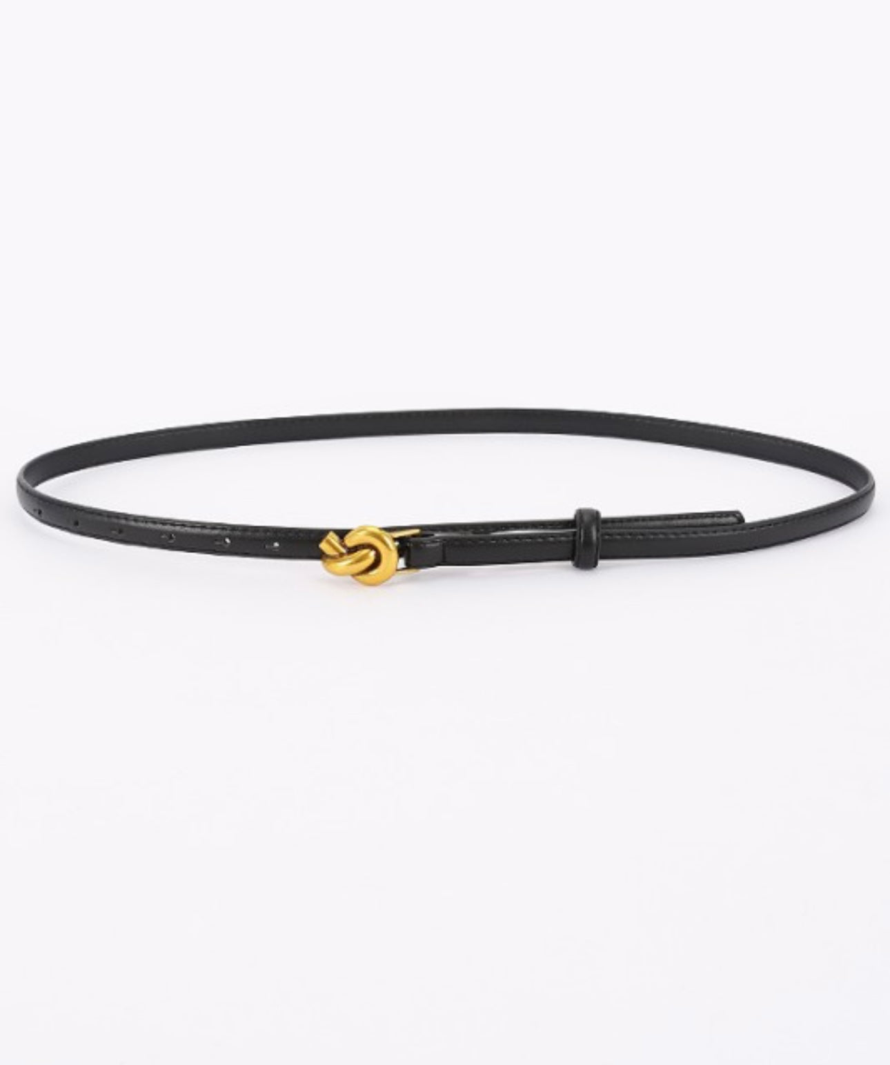 Metal Buckle Faux Leather Belt