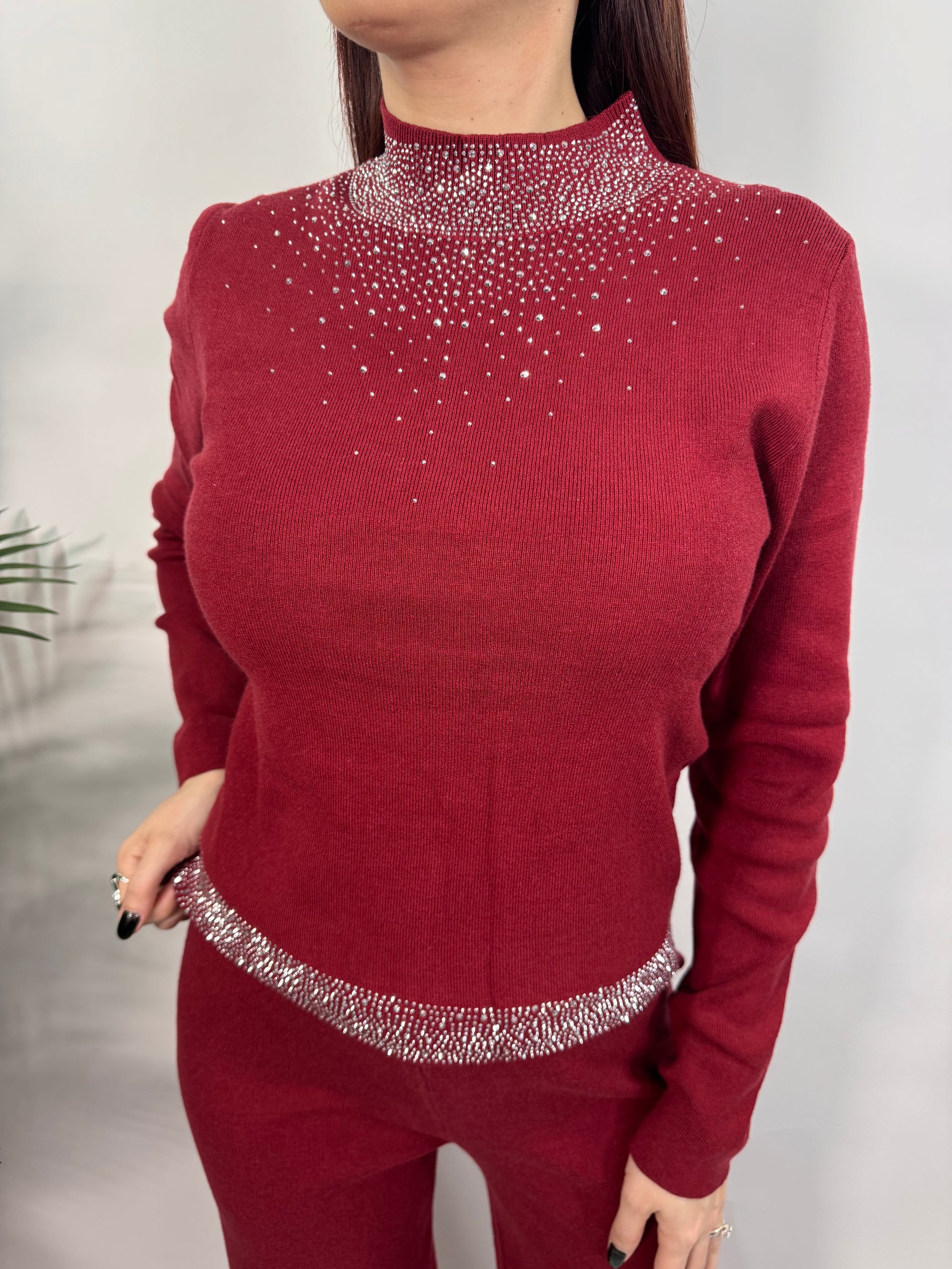 Embellished Sweater Set