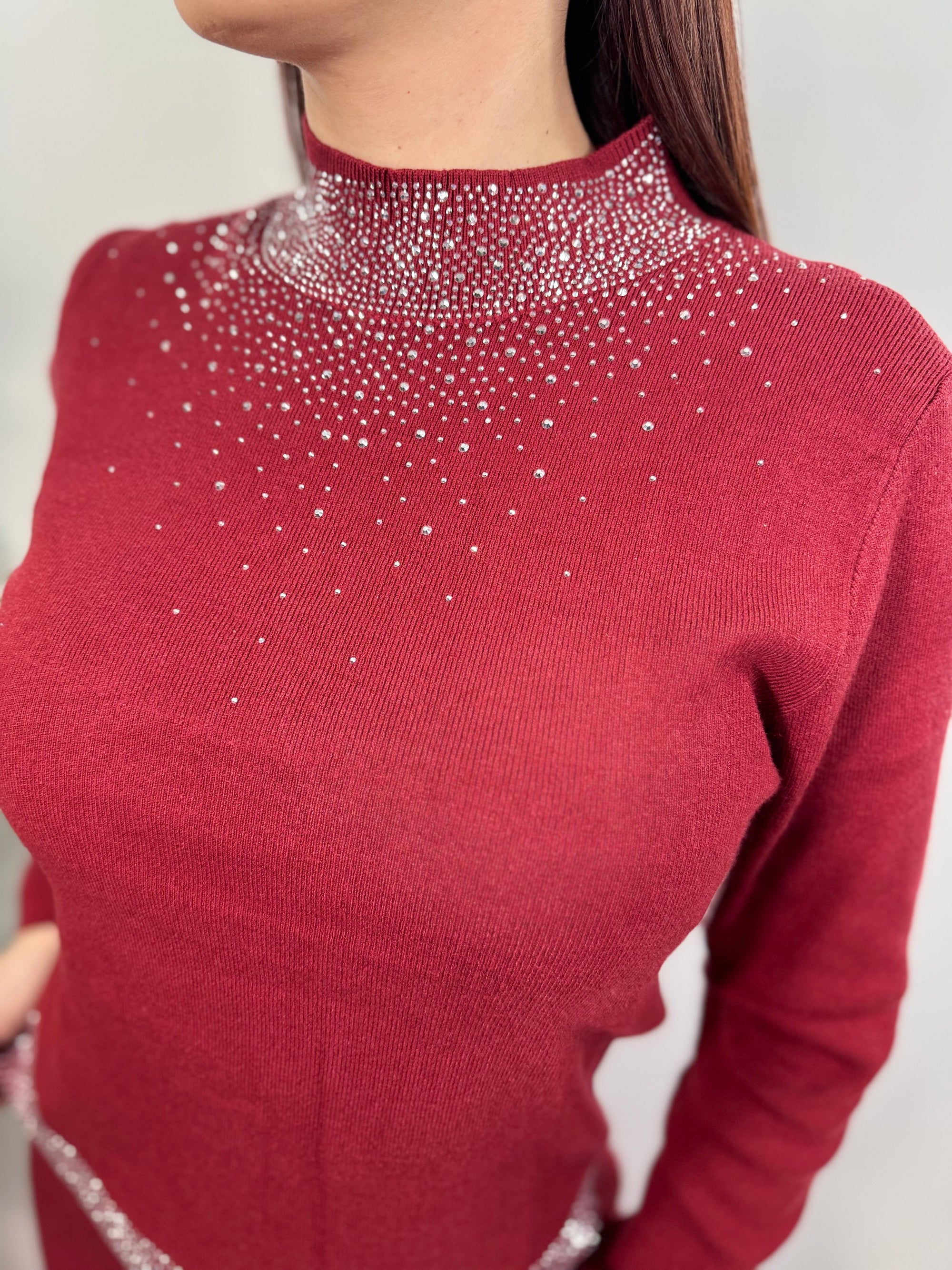Embellished Sweater Set