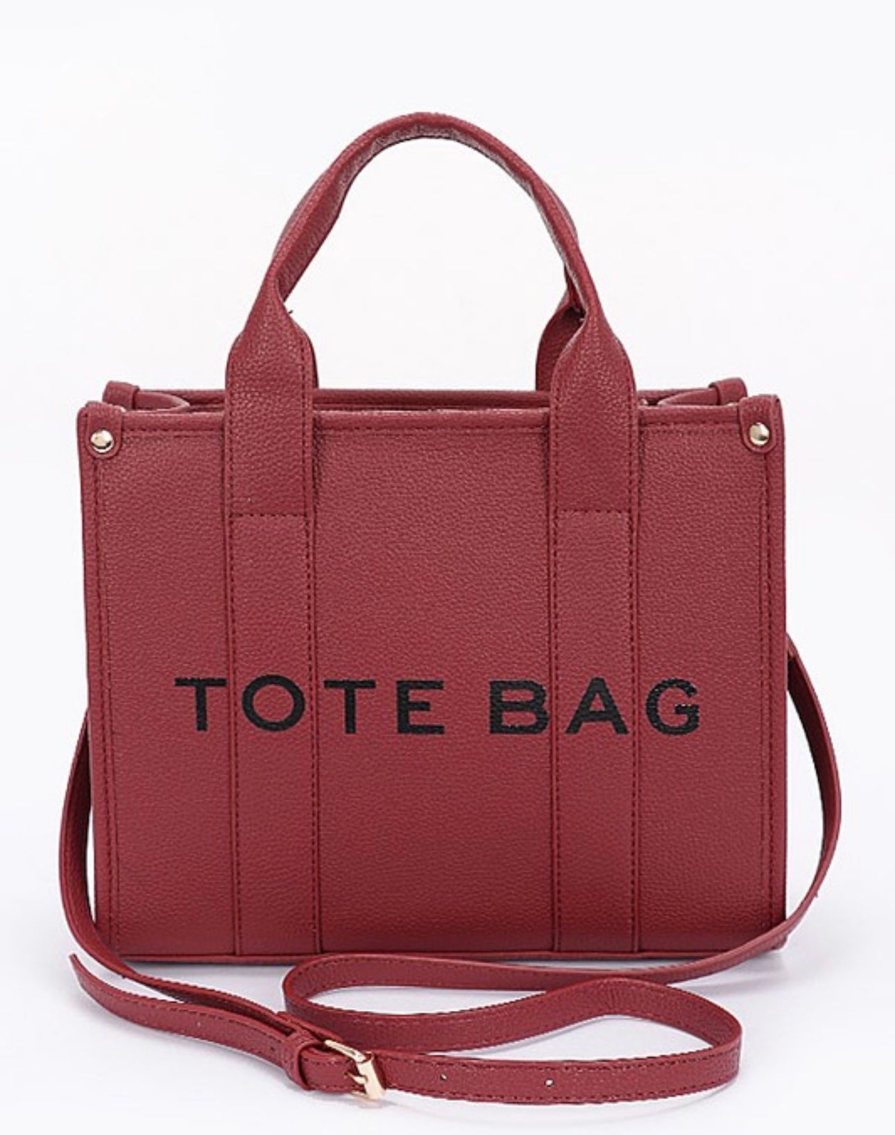 Faux Leather Small Tote Bag
