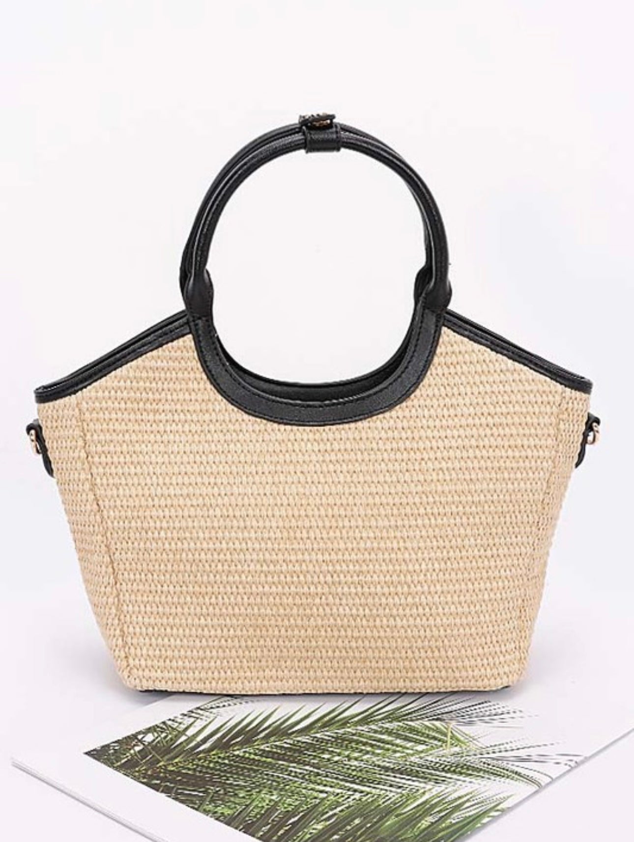 Faux Straw Tote Bag