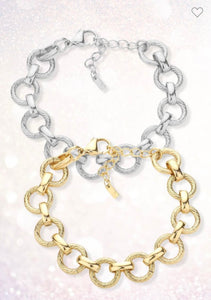 18 K Gold Dipped Stainless Steal Link Bracelet