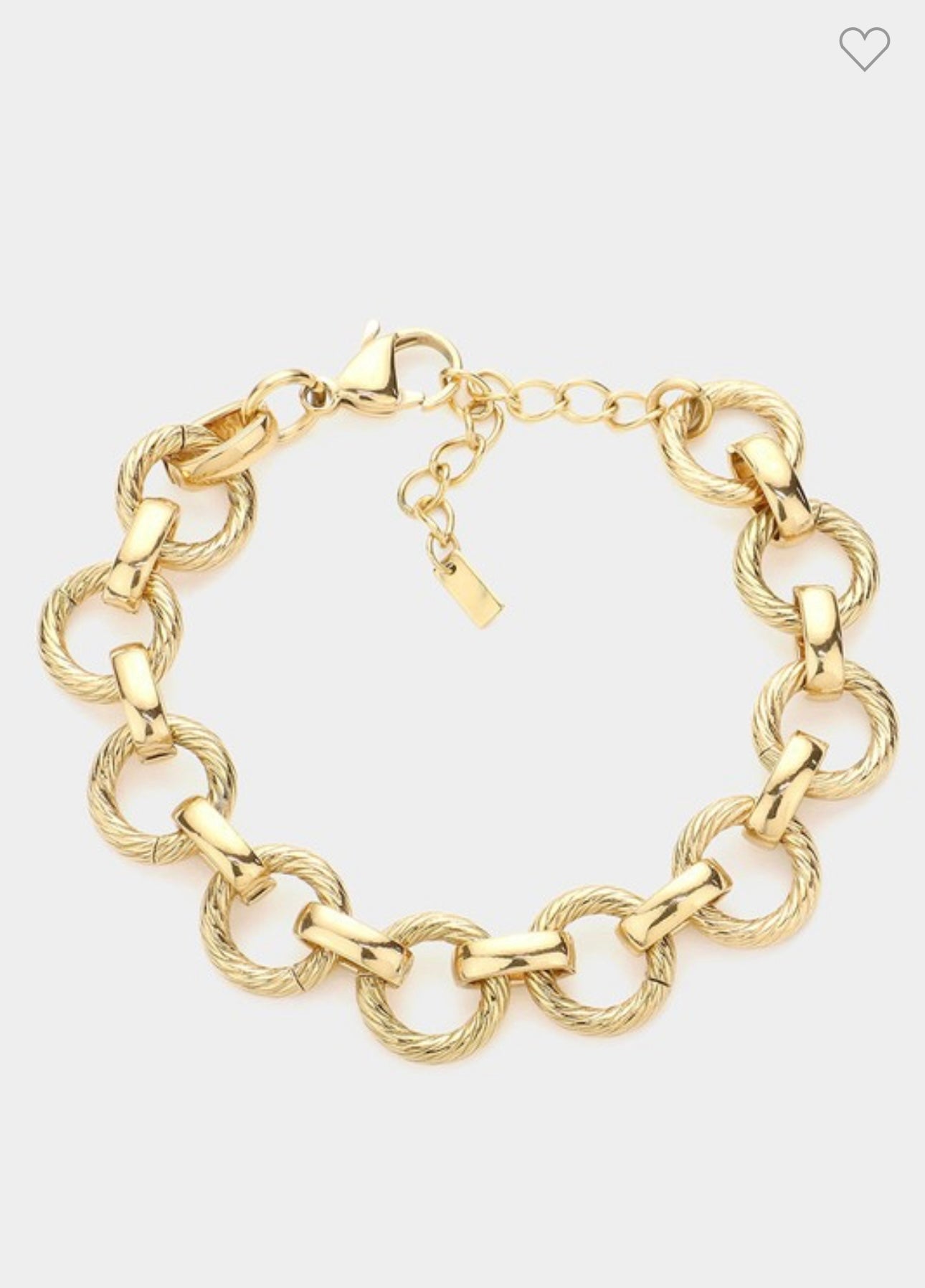 18 K Gold Dipped Stainless Steal Link Bracelet