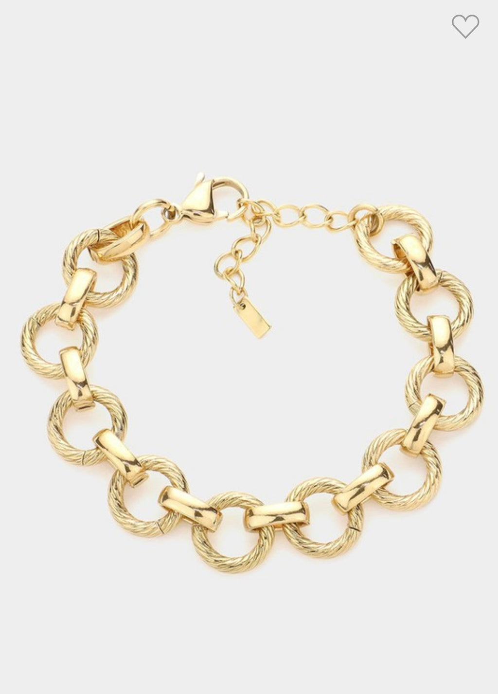 18 K Gold Dipped Stainless Steal Link Bracelet