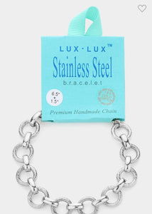 18 K Gold Dipped Stainless Steal Link Bracelet