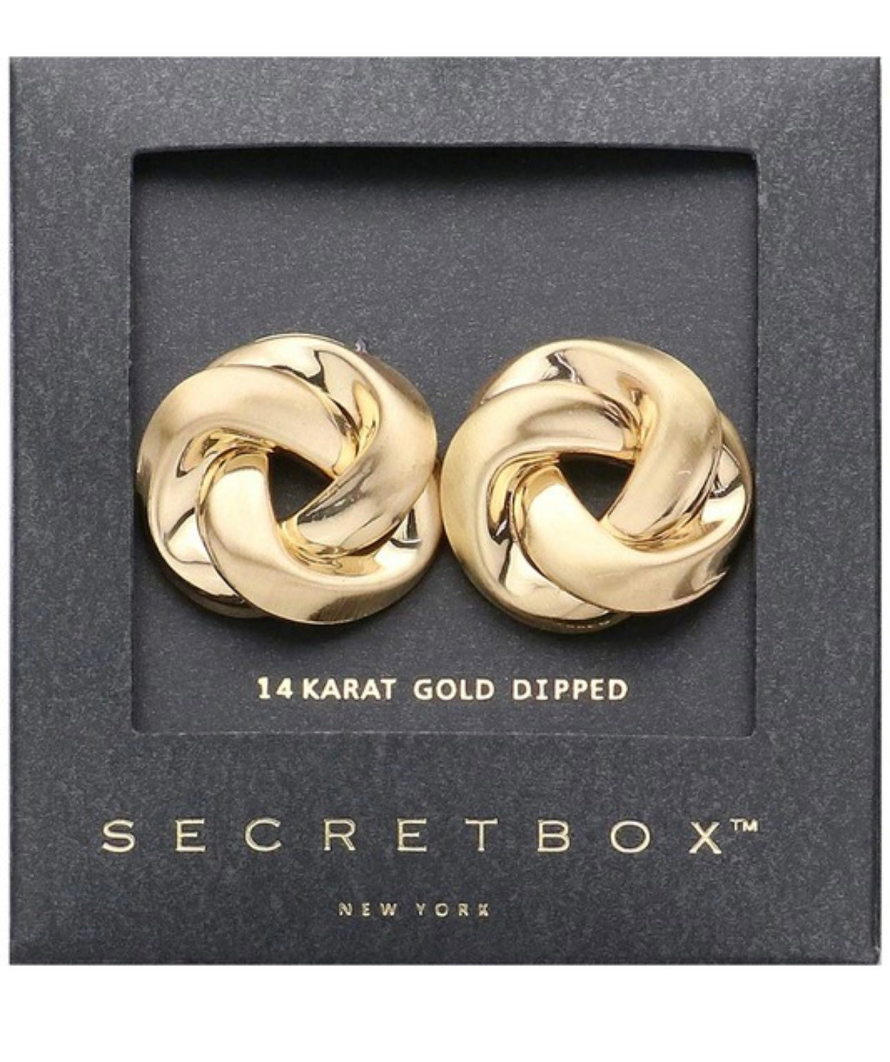 14 K Gold dipped Vintage Knot Earrings