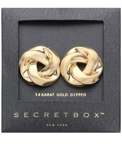 14 K Gold dipped Vintage Knot Earrings