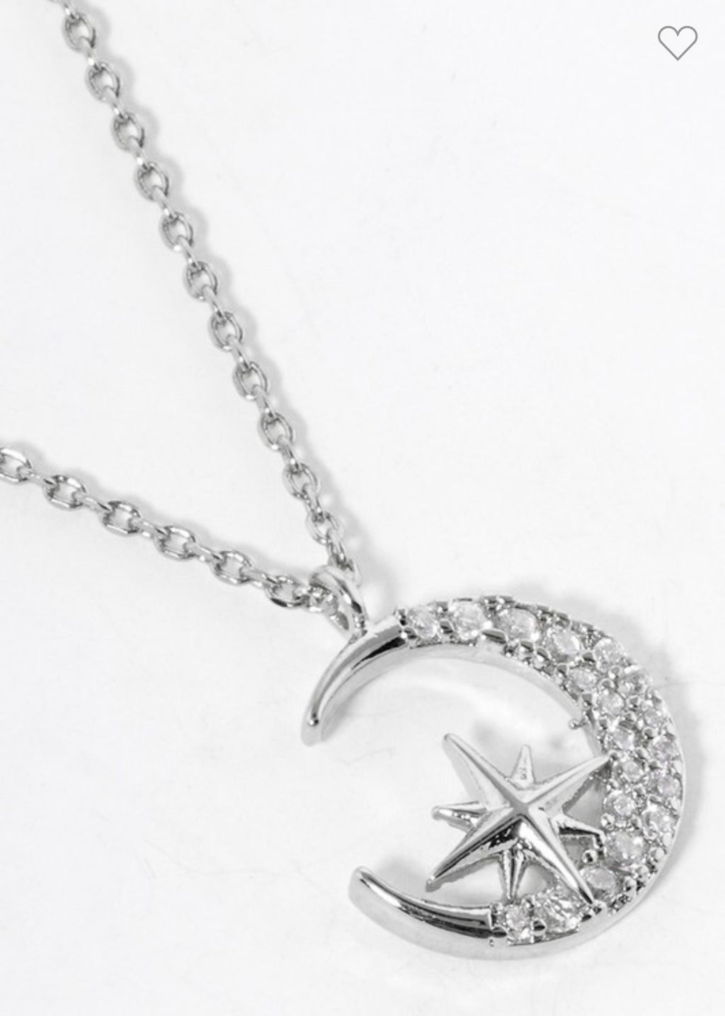 Gold dipped Moon North Star Pendant Necklace
